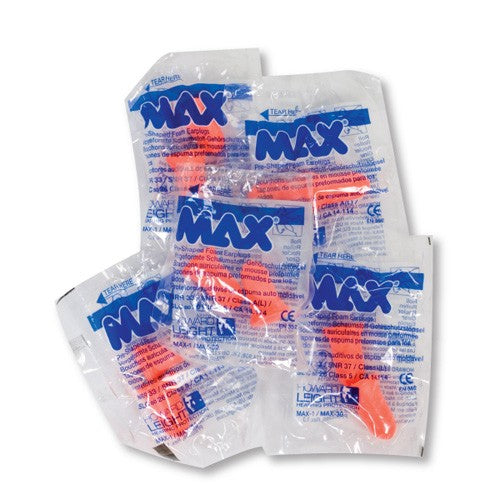 Disposable MAX Tapered Earplugs, 5 pairs