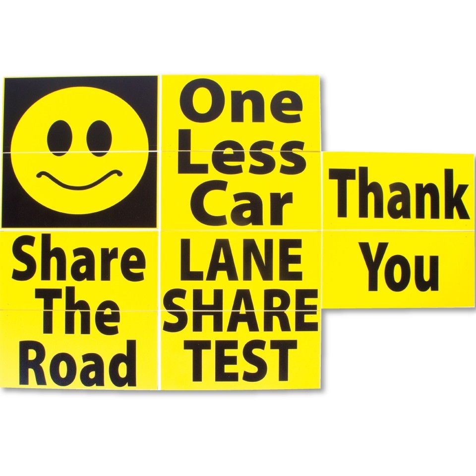 Signs for the Lane Share Tool