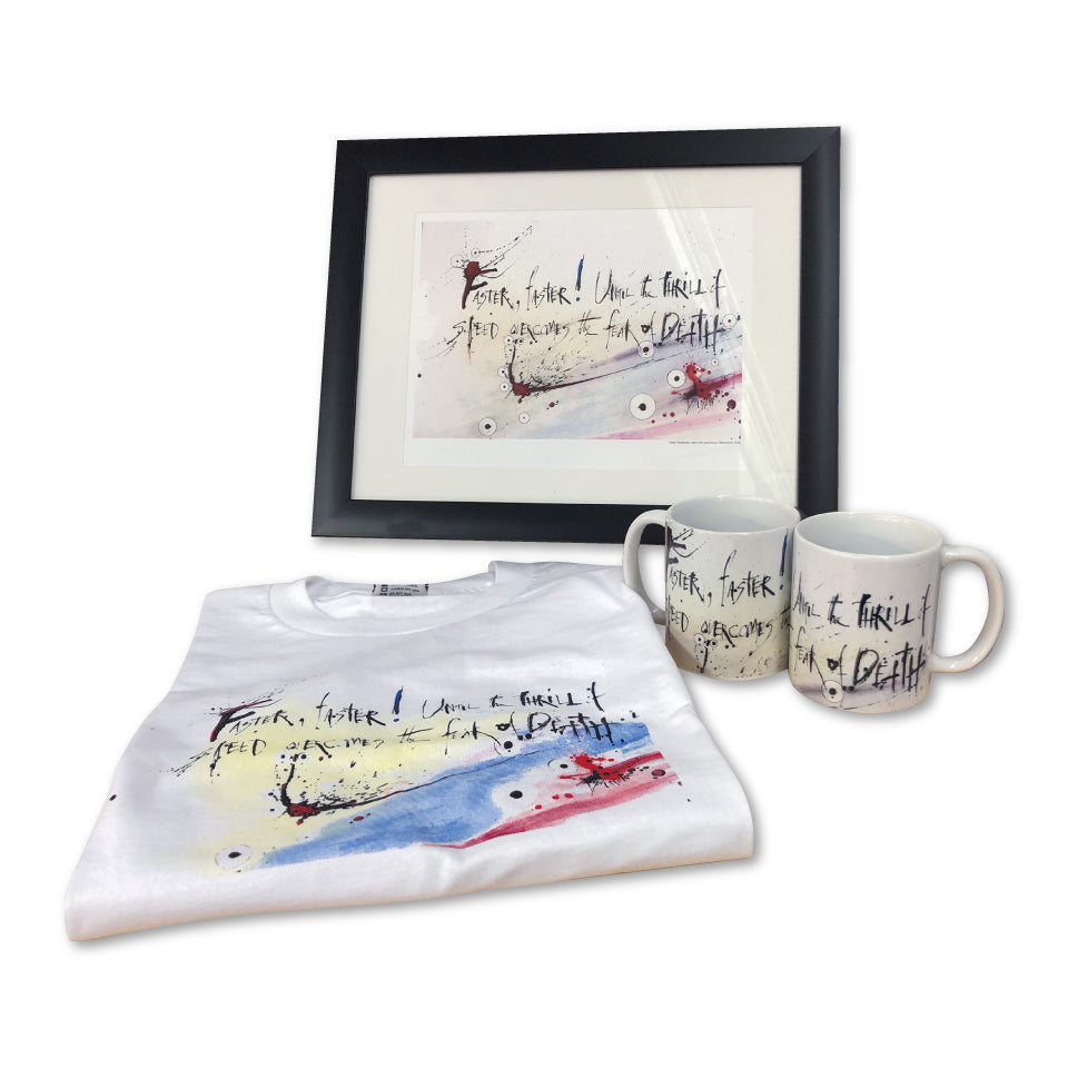  Faster, Faster! Framed Print